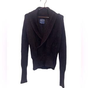 American Eagle black chunky Crossover Wrap Sweater size small